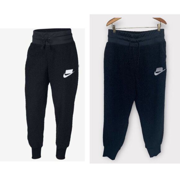 Nike Sportswear NEW XL Women's Jogger Sherpa Fleece Dark Navy NSW No Tags - Picture 1 of 6